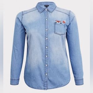Fox pocket denim shirt